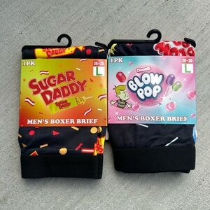 Sugar Daddy and Blow Pop Men's Boxer Briefs - Black and Multicolor